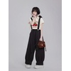 image:imageCute Cherry Print Camisole Tops for Women Y2K Bow Tie Sleeveless Vintage Crop Top OverSleeve Kawaii TShirtCheery With Sleeve