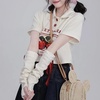 image:imageCute Cherry Print Camisole Tops for Women Y2K Bow Tie Sleeveless Vintage Crop Top OverSleeve Kawaii TShirtCheery With Sleeve