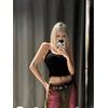 image:imageDynict Invisible Strap Tank Tops Y2k Aesthetic Sexy Tank Tops for Women Thin Strap Tank TopsBlack