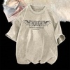 image:imageDynict Unisex Y2k TShirt Rose Letter Print Oversized Graphic Tees Short Sleeve Gothic TShirts Grunge ClothesBeige