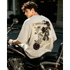 image:imageDynict Unisex Y2k TShirt Rose Letter Print Oversized Graphic Tees Short Sleeve Gothic TShirts Grunge ClothesBeige