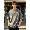 image:imageDynict Unisex Y2k TShirt Rose Letter Print Oversized Graphic Tees Short Sleeve Gothic TShirts Grunge ClothesGrey1