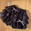 image:imageDynict Womens Kawaii Lolita Skirt Ruffle Patchwork High Waist Cute Mini Skirt Y2K Harajuku Japanese Bow SkirtBlack