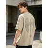 image:imageMens Y2K Acid Wash Gothic Graphic TShirts Skull Print Vintage Oversized Washed Tees Grunge ClothesBeige