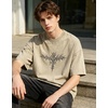 image:imageMens Y2K Acid Wash Gothic Graphic TShirts Skull Print Vintage Oversized Washed Tees Grunge ClothesBeige