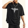 image:imageMens Y2K Acid Wash Gothic Graphic TShirts Skull Print Vintage Oversized Washed Tees Grunge ClothesBlack
