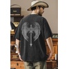 image:imageMens Y2K Acid Wash Gothic Graphic TShirts Skull Print Vintage Oversized Washed Tees Grunge ClothesBlack