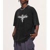 image:imageMens Y2K Acid Wash Gothic Graphic TShirts Skull Print Vintage Oversized Washed Tees Grunge ClothesBlack