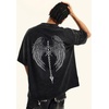 image:imageMens Y2K Acid Wash Gothic Graphic TShirts Skull Print Vintage Oversized Washed Tees Grunge ClothesBlack