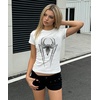 image:imageSipder Print T Shirts for Women Short Sleeve Shirts Summer Tops Casual for Women 2024White1