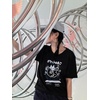 image:imageUnisex Cartoon TShirts Harajuku Kawaii Cat Letter Printed Short Sleeve Tees Couple Loose Clothes Y2K TopsBlack