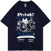 image:imageUnisex Cartoon TShirts Harajuku Kawaii Cat Letter Printed Short Sleeve Tees Couple Loose Clothes Y2K TopsBlack