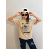 image:imageUnisex Cartoon TShirts Harajuku Kawaii Cat Letter Printed Short Sleeve Tees Couple Loose Clothes Y2K TopsKhaki