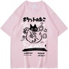 image:imageUnisex Cartoon TShirts Harajuku Kawaii Cat Letter Printed Short Sleeve Tees Couple Loose Clothes Y2K TopsPink