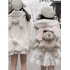 image:imageWomens Lolita Cake Skirts Lace Pink Cute Ruffle Spot Layered Skirt Japanese High Waist ALine SkirtWhite