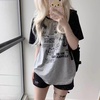 image:imageY2K Cartoon Graphic TShirt for Women Kawaii Cute Cat Tees Harajuku Casual Patchwork Trendy TShirtGrey