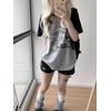 image:imageY2K Cartoon Graphic TShirt for Women Kawaii Cute Cat Tees Harajuku Casual Patchwork Trendy TShirtGrey