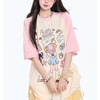 image:imageY2K Cartoon Graphic TShirt for Women Kawaii Cute Cat Tees Harajuku Casual Patchwork Trendy TShirtPink