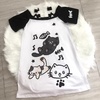 image:imageY2k Kawaii Shirts for Women Cartoon Graphic Tees Off Shoulder Cutecore Shirts Harajuku Fashion Gothic TopsBlack