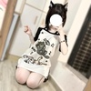 image:imageY2k Kawaii Shirts for Women Cartoon Graphic Tees Off Shoulder Cutecore Shirts Harajuku Fashion Gothic TopsBlack