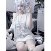 image:imageY2k Kawaii Shirts for Women Cartoon Graphic Tees Off Shoulder Cutecore Shirts Harajuku Fashion Gothic TopsBlue