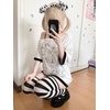 image:imageY2k Kawaii Shirts for Women Cartoon Graphic Tees Off Shoulder Cutecore Shirts Harajuku Fashion Gothic TopsWhite