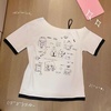 image:imageY2k Kawaii Shirts for Women Cartoon Graphic Tees Off Shoulder Cutecore Shirts Harajuku Fashion Gothic TopsWhite