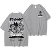 image:imageUnisex Cartoon TShirts Harajuku Kawaii Cat Letter Printed Short Sleeve Tees Couple Loose Clothes Y2K TopsGray