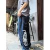 image:imageUnisex Y2K Hip Hop Street Jeans Skeleton Printed Gothic Baggy Jeans Vintage High Waist Denim Jeans Wide Leg PantsBlue