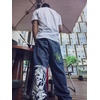 image:imageUnisex Y2K Hip Hop Street Jeans Skeleton Printed Gothic Baggy Jeans Vintage High Waist Denim Jeans Wide Leg PantsBlue