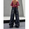 image:imageWomens Gothic Ripped Jeans High Waist HipHop Vintage Y2k Denim Pants Oversize Harajuku Beggy Wide Leg JeansBlack