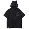 image:imageDynict Gothic Oversized Short Sleeve Devil Hoodied Tops for Women Hip Hop Ripped Sweatshirt Loose Fit Grunge ClothesBlack