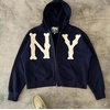 image:imageDynict Unisex Letter Embroidery Trendy Hoodies Zip Up Casual Overszie Colorful Y2K Hip Hop Streetwear Harajuku JacketBlue Ny