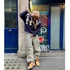 image:imageDynict Unisex Letter Embroidery Trendy Hoodies Zip Up Casual Overszie Colorful Y2K Hip Hop Streetwear Harajuku JacketBlue Ny