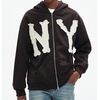 image:imageDynict Unisex Letter Embroidery Trendy Hoodies Zip Up Casual Overszie Colorful Y2K Hip Hop Streetwear Harajuku JacketBrown