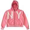image:imageDynict Unisex Letter Embroidery Trendy Hoodies Zip Up Casual Overszie Colorful Y2K Hip Hop Streetwear Harajuku JacketPink