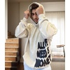 image:imageDynict Unisex Y2K Colorful Sweatshirt Hip Hop Letter Print Oversize Hoodie Casual Baggy Harajuku Gothic Pullover HoodieBeige