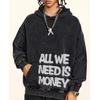 image:imageDynict Unisex Y2K Colorful Sweatshirt Hip Hop Letter Print Oversize Hoodie Casual Baggy Harajuku Gothic Pullover HoodieBlack