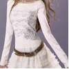 image:imageDynict Womens Cute Y2K Graphic Sweatshirt Aesthetic Lace Patchwork Grunge Sweatshirt Slim Fit Long Sleeve TopsWhite