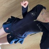 image:imageDynict Womens Y2K Cute Graphic Zip Up Hoodies Short Sleeve Harajuku Slim Fit Kawaii Aesthetic Cartoon Print TShirtBluelong