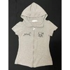 image:imageDynict Womens Y2K Cute Graphic Zip Up Hoodies Short Sleeve Harajuku Slim Fit Kawaii Aesthetic Cartoon Print TShirtGreyshort