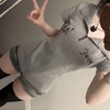 image:imageDynict Womens Y2K Cute Graphic Zip Up Hoodies Short Sleeve Harajuku Slim Fit Kawaii Aesthetic Cartoon Print TShirtGreyshort