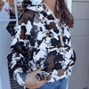 image:imageDynict Womens Y2K Quarter Zip Pullover Graphic Camo Hoodies Oversized Cheetah Print Jacket Duck Camo SweatshirtsBrown