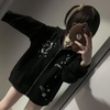 image:imageDynict Womens Y2K Zip Up Cute Graphic Hoodies Cat Ears Casual Cartoon Harajuku Kawaii Clothes Oversize Streetwear JacketBlack