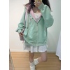 image:imageDynict Womens Y2K Zip Up Cute Graphic Hoodies Cat Ears Casual Cartoon Harajuku Kawaii Clothes Oversize Streetwear JacketGreen