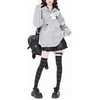 image:imageDynict Womens Y2K Zip Up Cute Graphic Hoodies Cat Ears Casual Cartoon Harajuku Kawaii Clothes Oversize Streetwear JacketGrey1