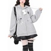 image:imageDynict Womens Y2K Zip Up Cute Graphic Hoodies Cat Ears Casual Cartoon Harajuku Kawaii Clothes Oversize Streetwear JacketGrey1