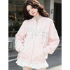 image:imageDynict Womens Y2K Zip Up Cute Graphic Hoodies Cat Ears Casual Cartoon Harajuku Kawaii Clothes Oversize Streetwear JacketPink1