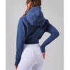 image:imageDynict Womens Yoga Zip Up Cropped Hoodies Casual Comfy Spring Warm Outfits Fleece Jackets Gym TopsBlue