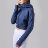 image:imageDynict Womens Yoga Zip Up Cropped Hoodies Casual Comfy Spring Warm Outfits Fleece Jackets Gym TopsBlue